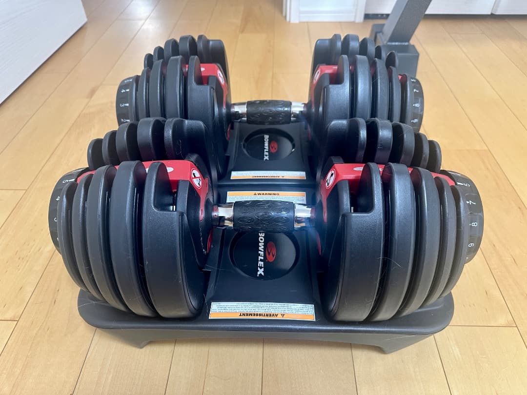 ①　①・② 共通（Bowflex 可変式ダンベル／1個ずつ）