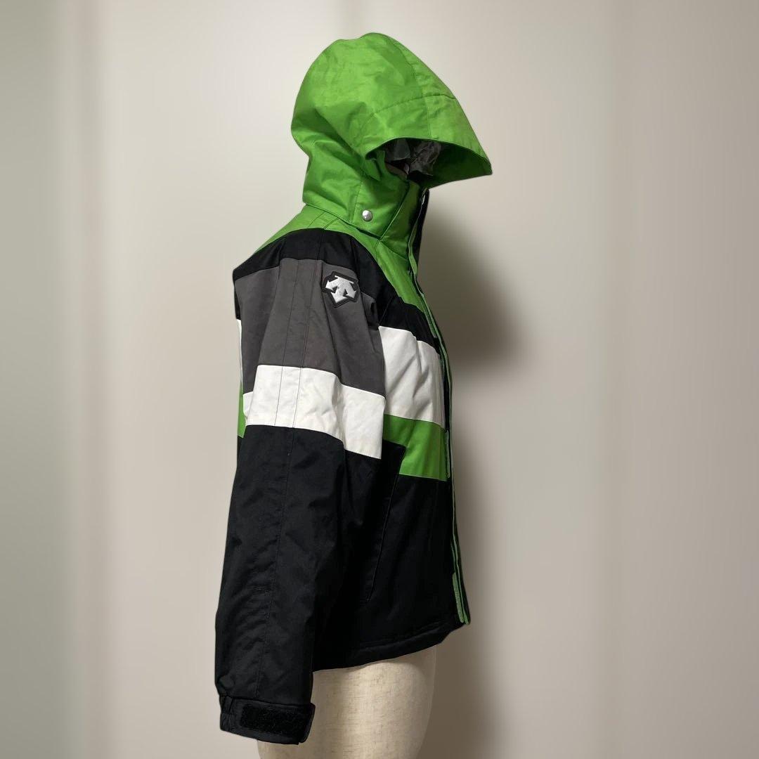 DESCENTE 子供用スキーウェア　上下セット　ライムグリーン&ブラック