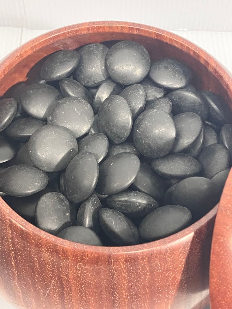 A【碁石セット】囲碁 蛤 貝 木製 趣味 遊び　木箱入り