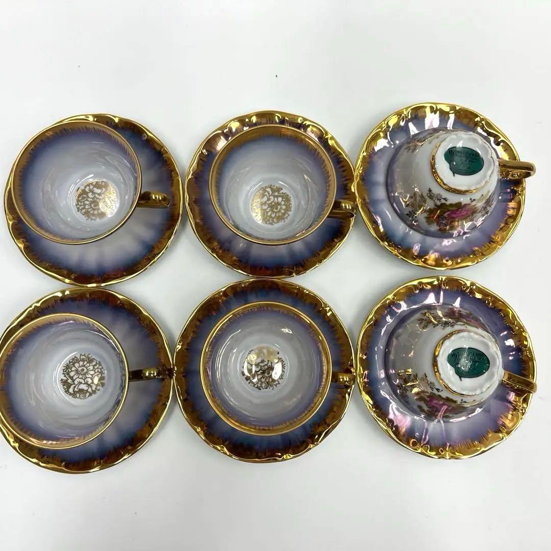 陶磁器　宮廷小花/ティーセット　15セット 花柄 金装飾