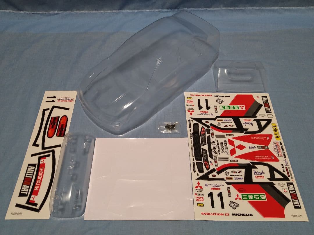 Mシャーシ用ランエボのボディの3点セット