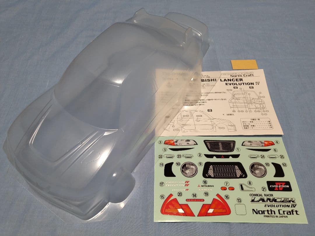 Mシャーシ用ランエボのボディの3点セット