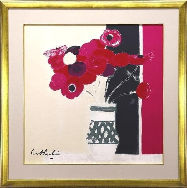 ベルナール・カトラン 「アネモネの花」 約20号 大作