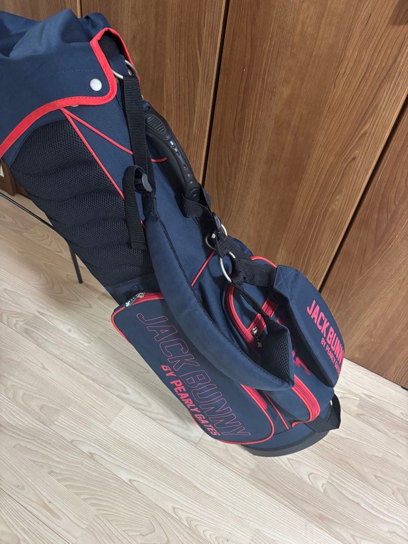 JACK BUNNY スタンドゴルフバッグ ネイビー レッド