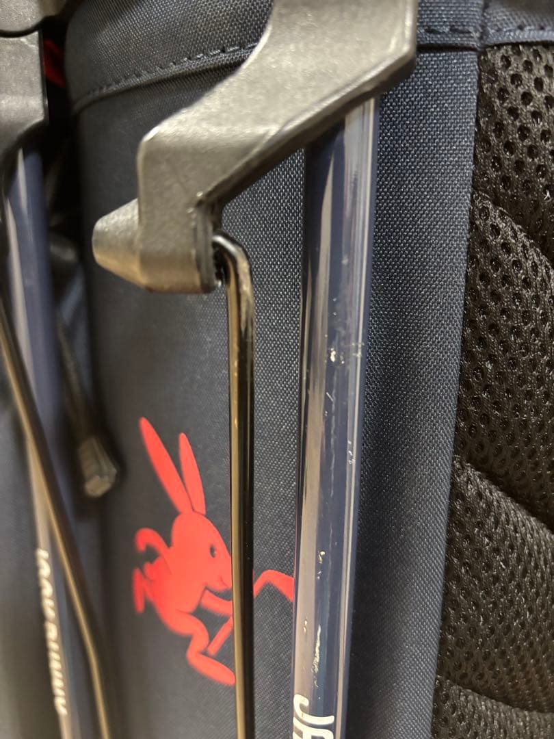 JACK BUNNY スタンドゴルフバッグ ネイビー レッド