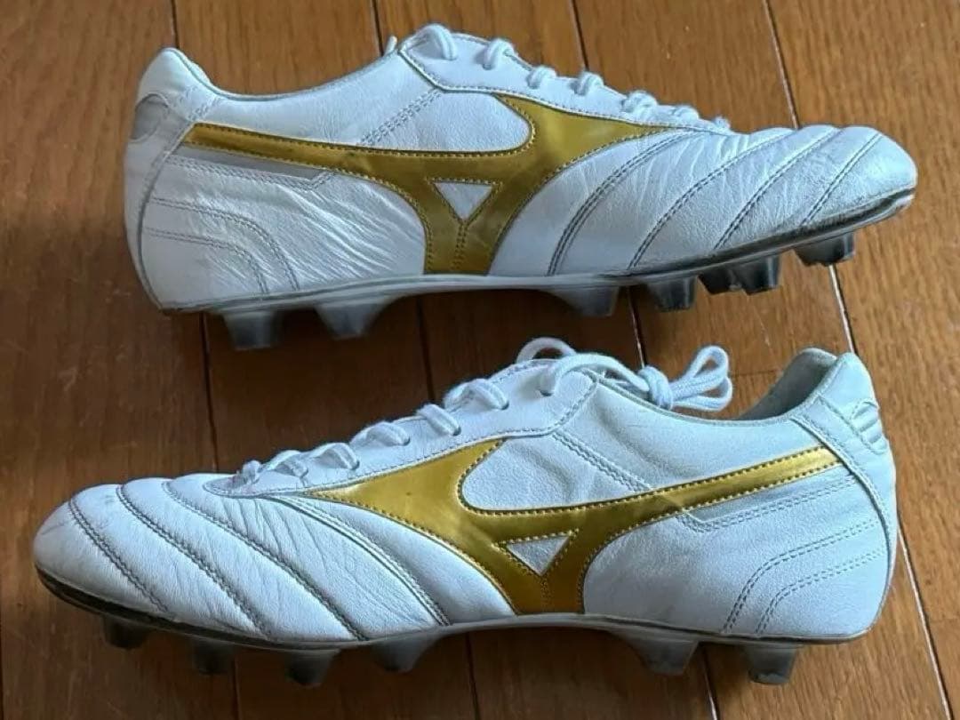 MIZUNO MORELIA II JAPAN ホワイト/ゴールド　25.5cm