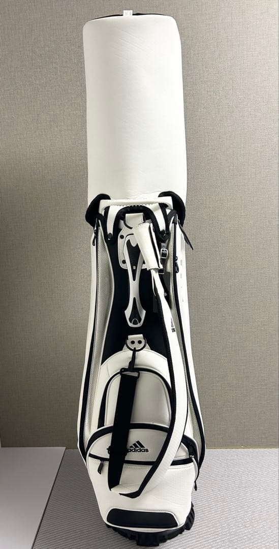 ⑥ adidas ホワイト/ブラック キャディバッグ　おまけ付き