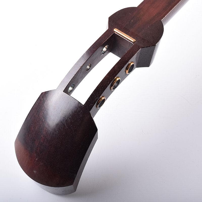 和楽器　弦楽器　唐木紫檀棹　金細三味線　ハードケース付　M　R8637B