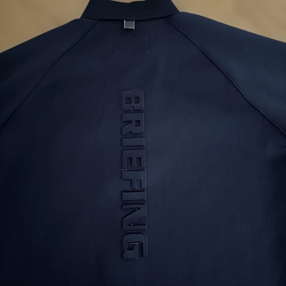 BRIEFING ネイビー ハーフジップシャツ