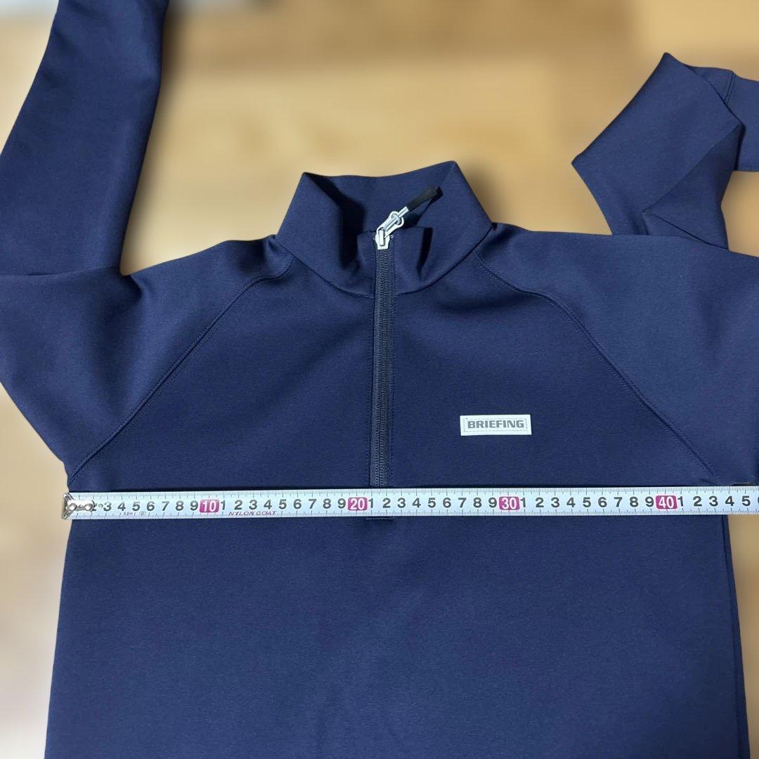 BRIEFING ネイビー ハーフジップシャツ