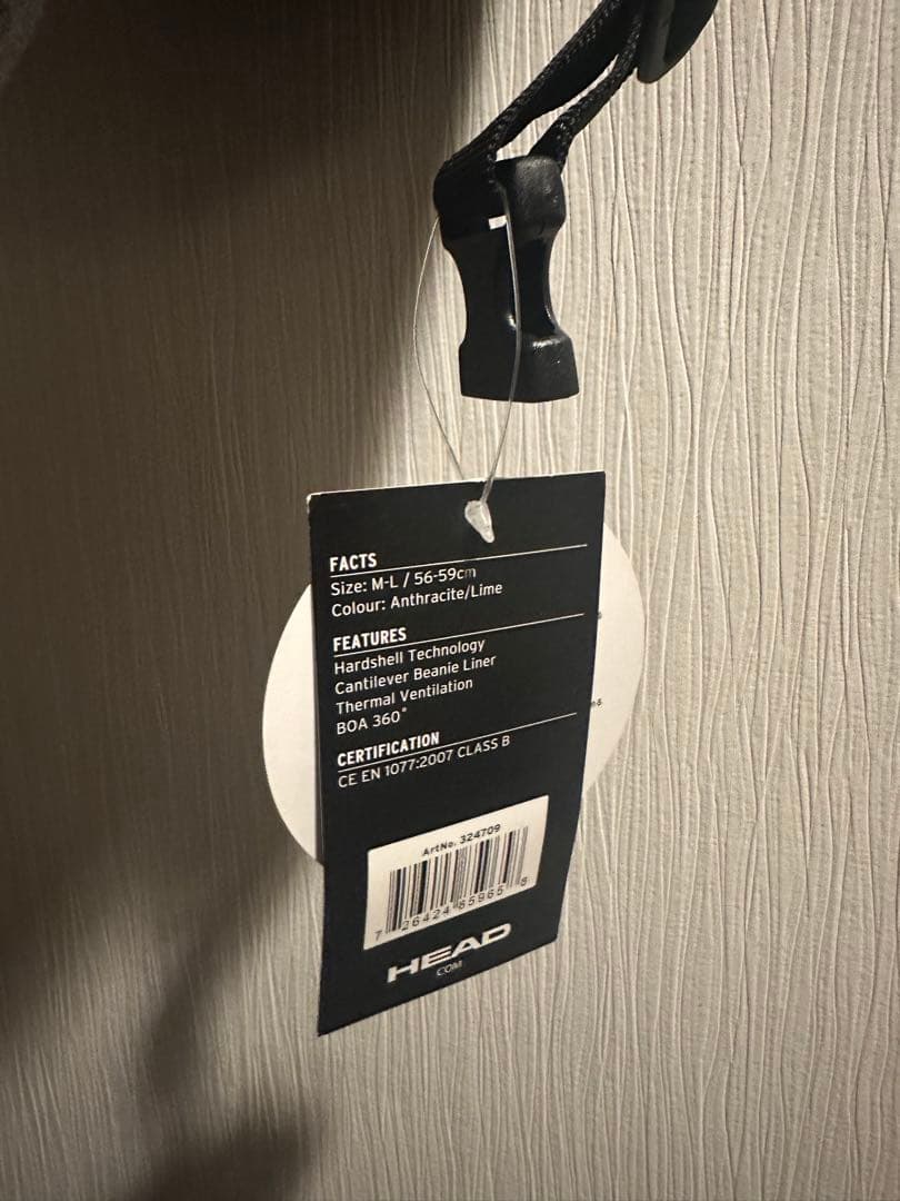 HEAD スキー ヘルメット M/L アンスラサイト/ライム