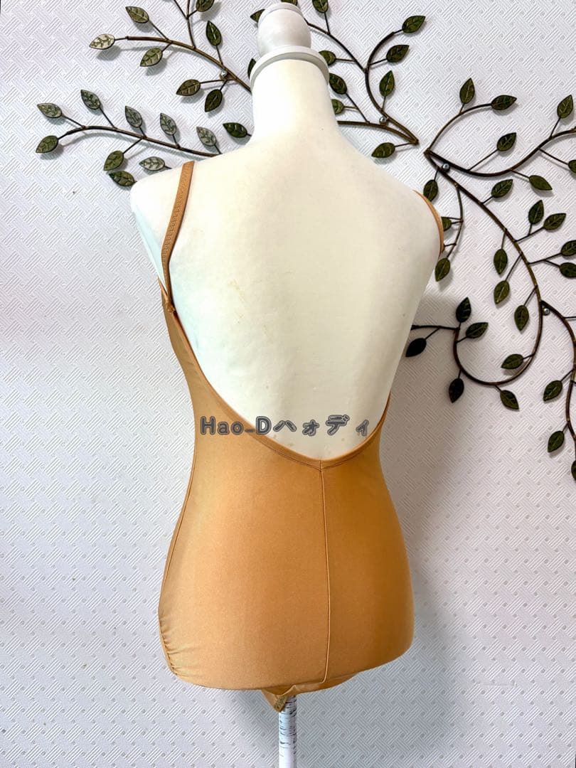 新品★ベージュ★肌色★L★レオタード★胸パット付きインナー★バレエ