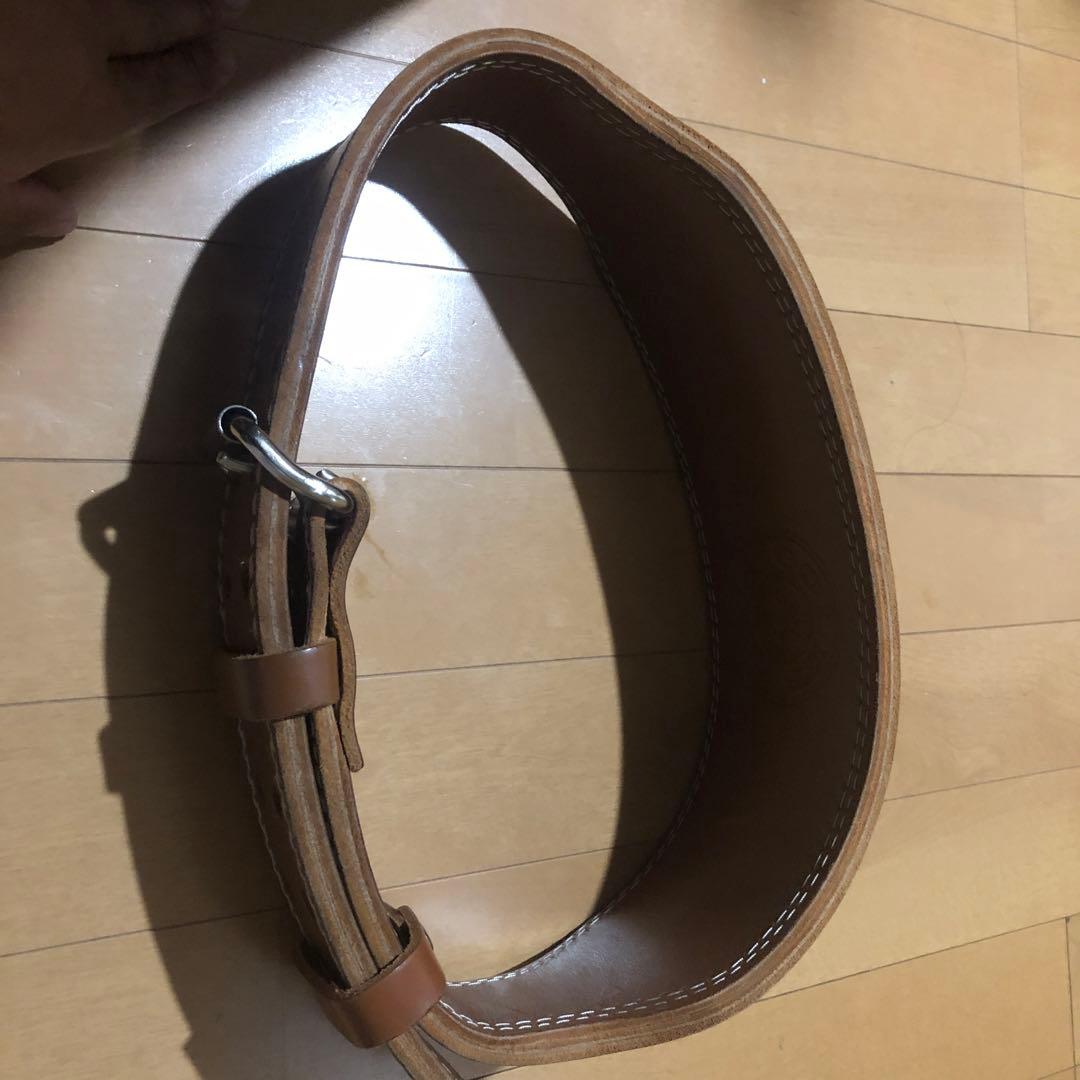 Gold's Gym トレーニング・パワーベルト 茶色 レザー