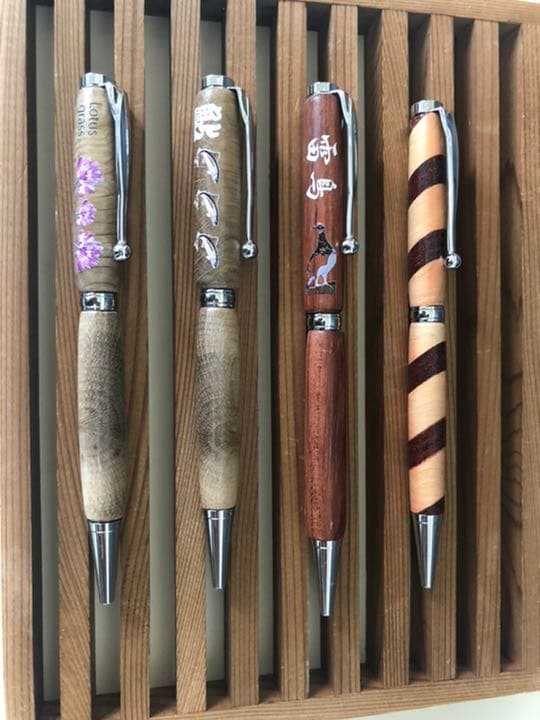 銘木のポールペンセット