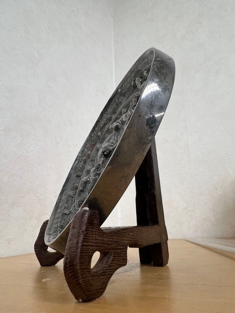 中国唐代海獸葡萄紋青銅鏡骨董青銅器古美術アンティーク　江戸　青磁コレクション