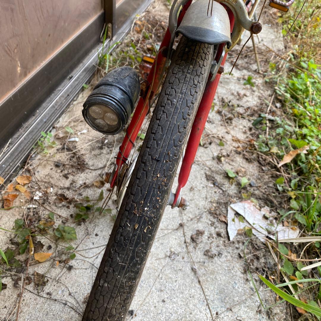 【分解発送予定】レトロ自転車　赤　リペア、修理必要　訳あり