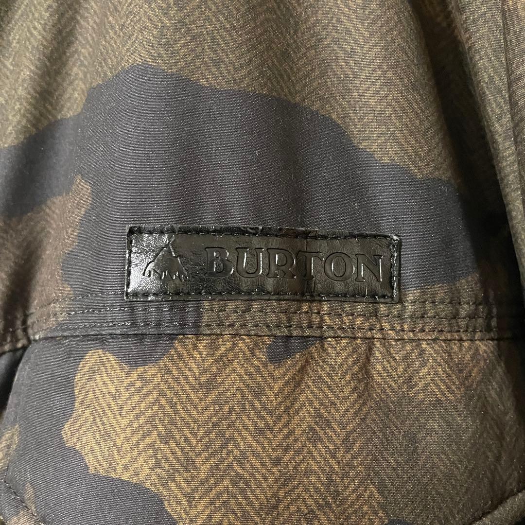 Burtonバートンスキーウェアスノーボードジャケットパーカーフード付き迷彩茶色