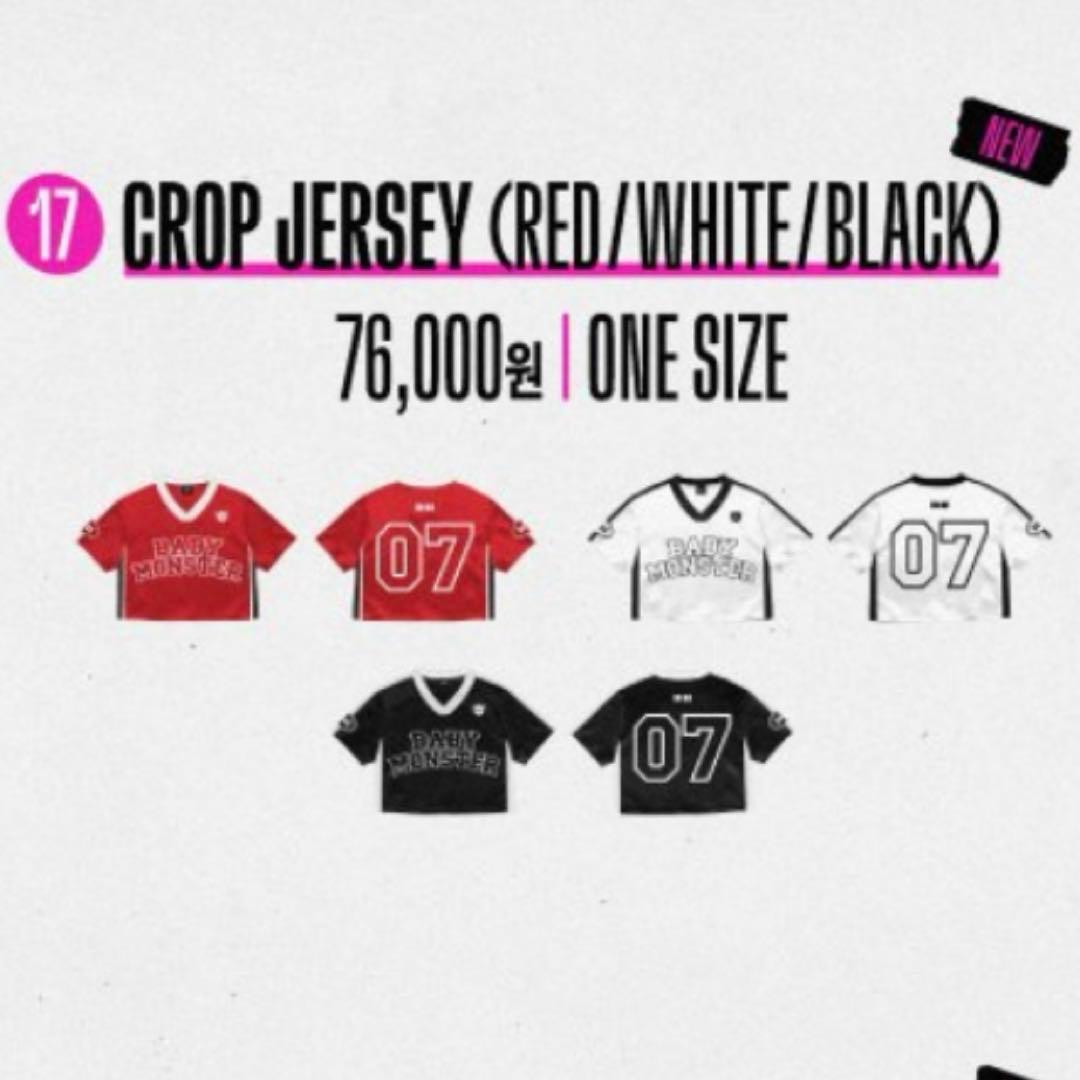 BABYMONSTER ポップアップ クロップ ジャージ 赤 レッド