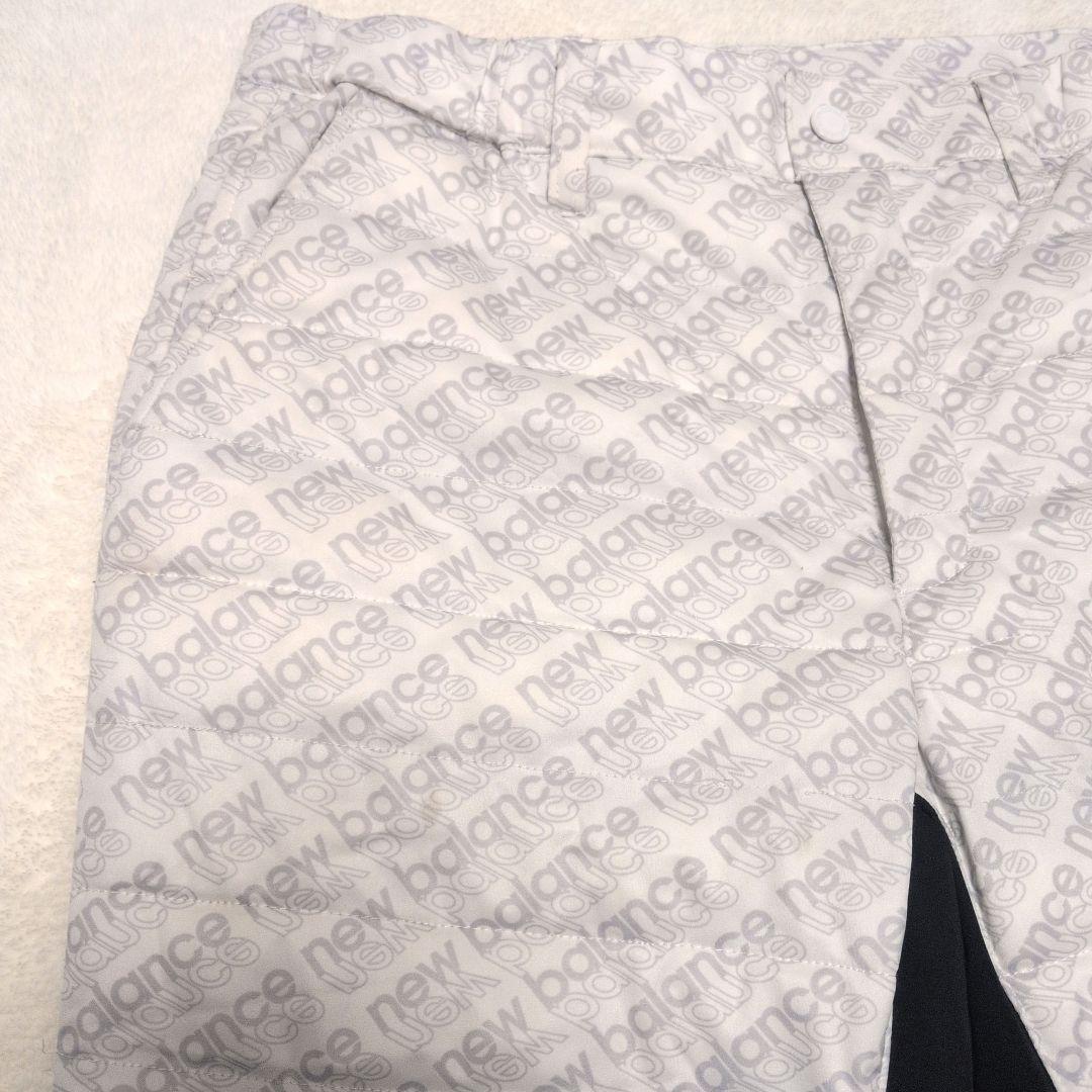 ニューバランス ゴルフ 中綿パンツ 総柄 白×黒 5サイズ L