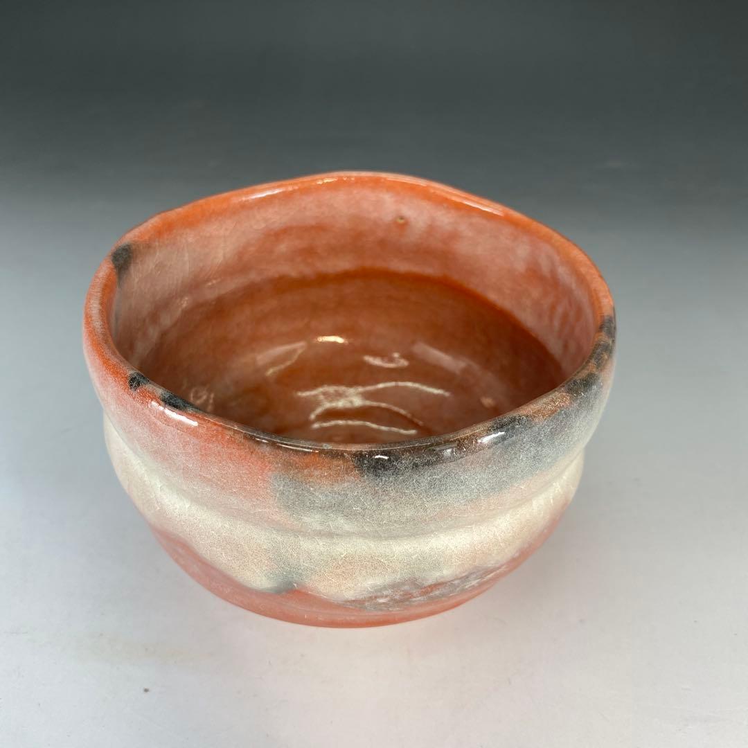 【茶道具】政所窯 永興明道造　赤茶碗（共箱）