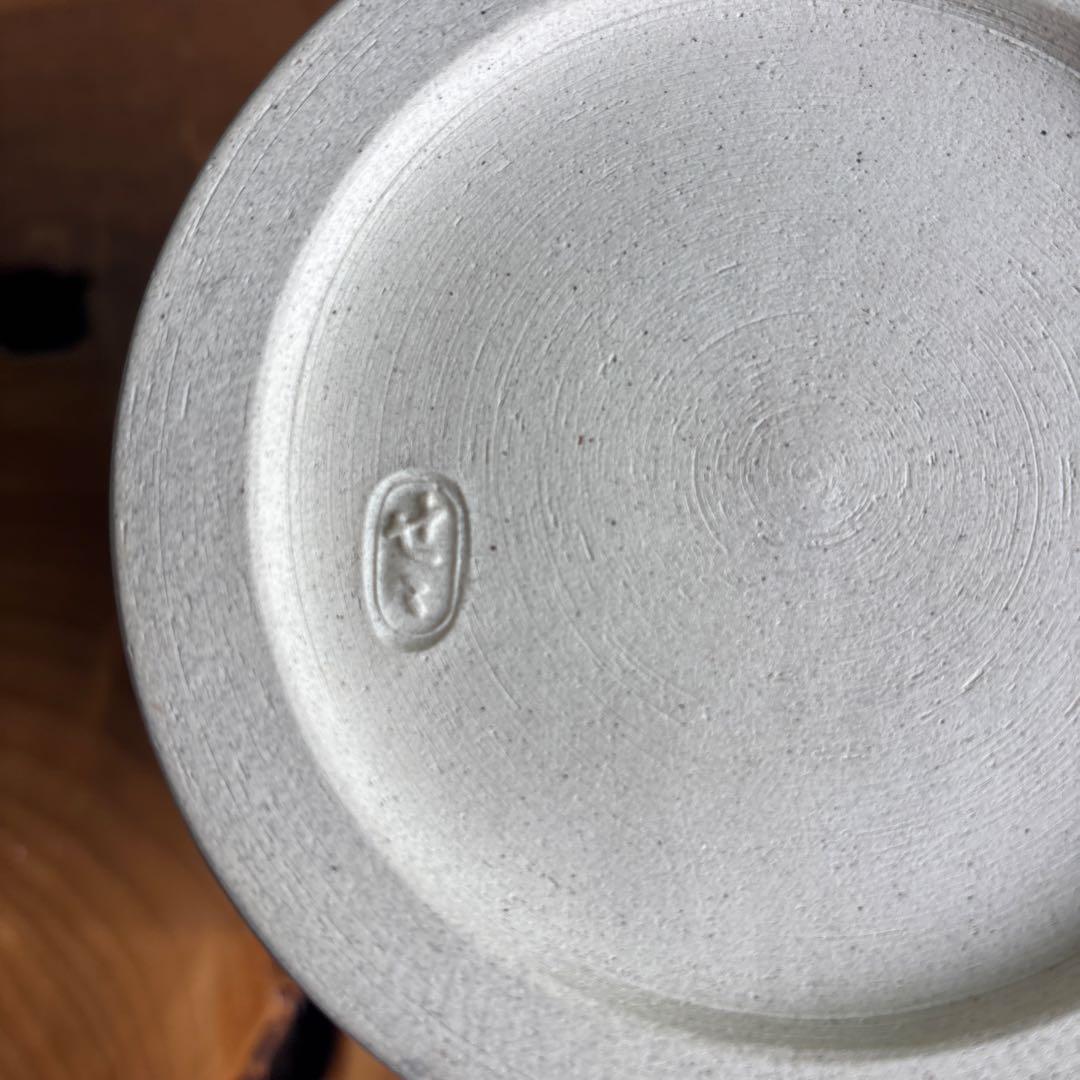 膳所焼 糸目水指 岩崎新定作 陽炎園造 茶道具 共箱