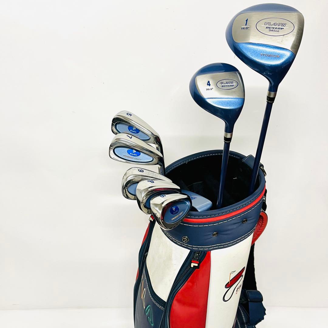 女性用　レディース　ゴルフセット　ゴルフ一式　フィラ　キャディバッグ　右利き　L