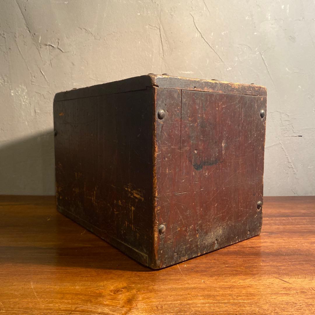明治 硯箱 時代金具銭函 小引き出し アンティーク 骨董品 古道具 コレクション