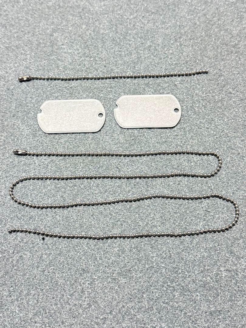 米軍 実物 ドッグタグ&チェーン WW2