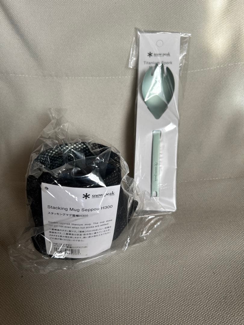  peak FUKUYAMA限定品の先割れスプーンマグ雪峰H300セット