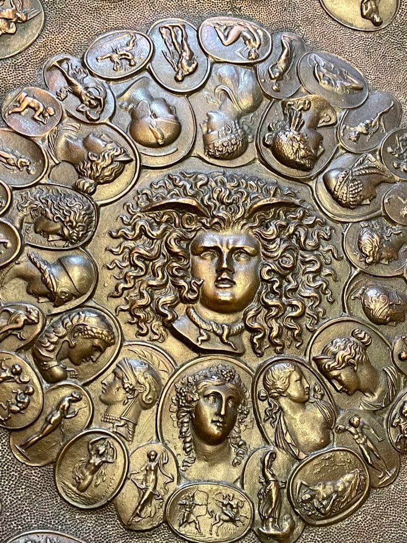 19世紀　アンティーク　ギリシャ　ローマ帝国　神話的な　壁掛　プレート