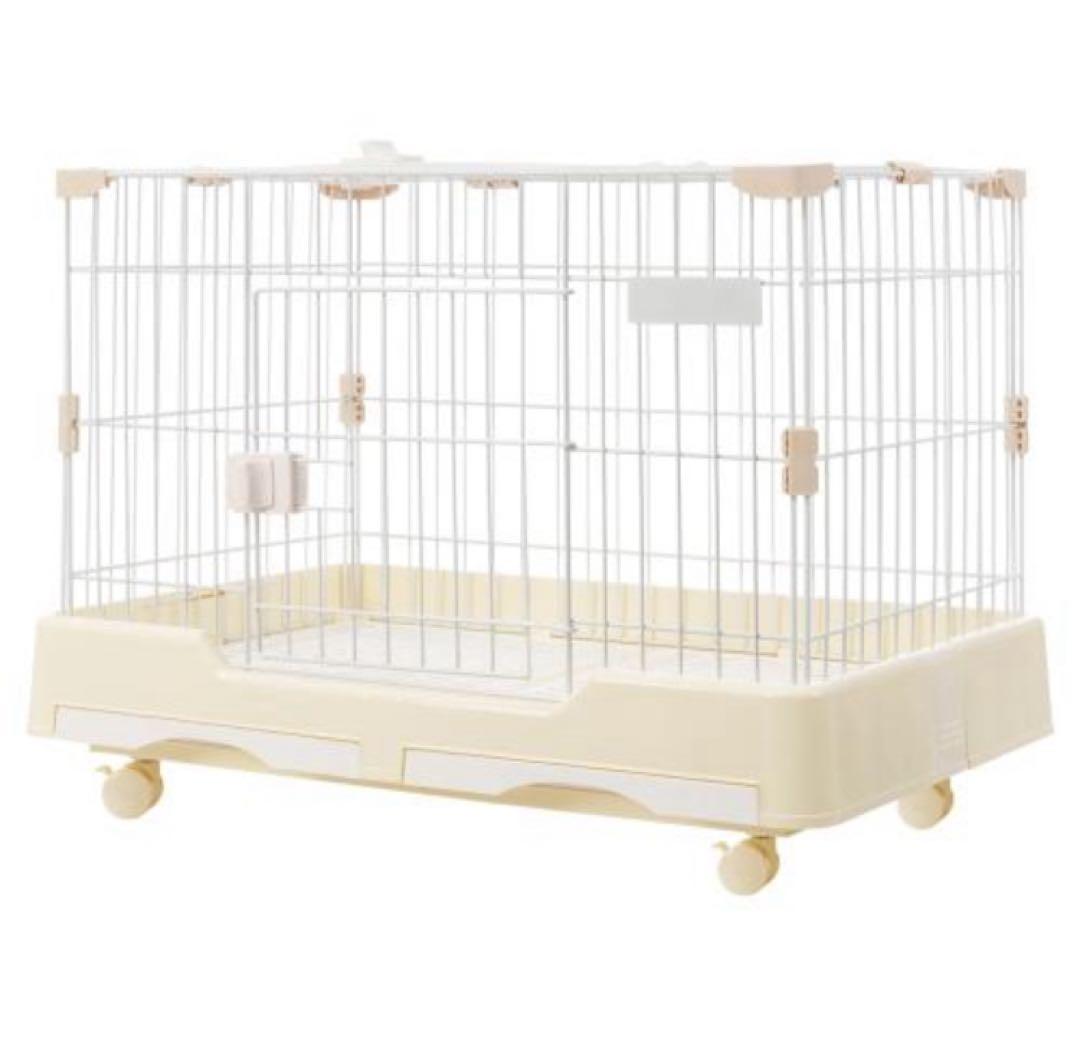 うさぎケージ　ウサギケージ　小動物　ペット用品　ペットケージ　クリームイエロー