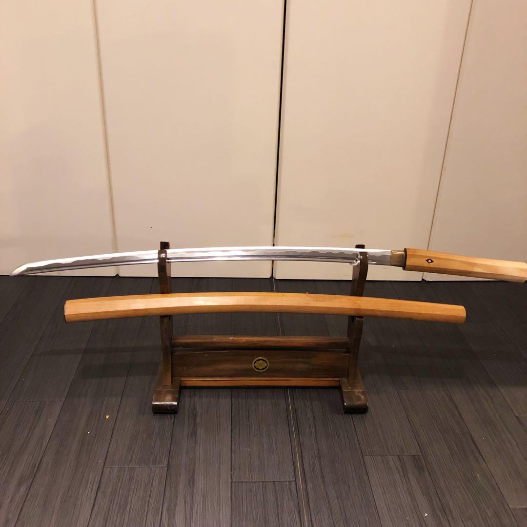 濃州関工　最高級模造刀 白鞘 樋入り刀身　居合刀太刀　段平