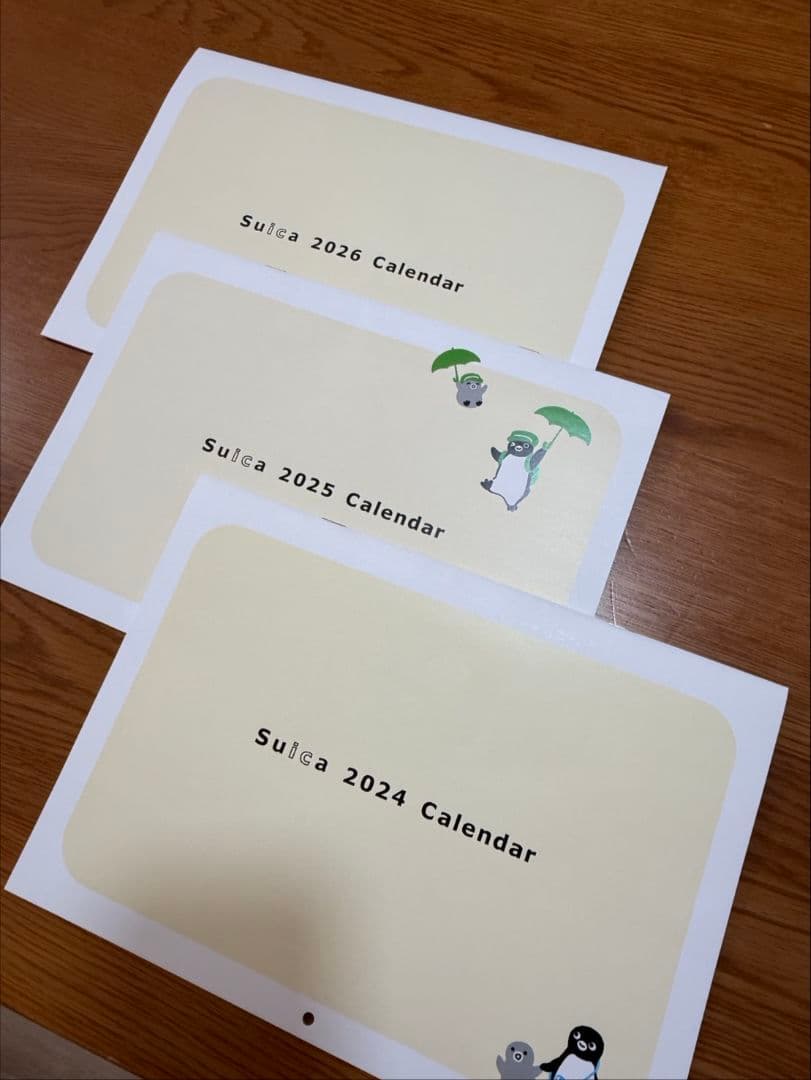 a*☆様 Suica 2026 2025 2024スイカペンギン壁掛けカレンダー