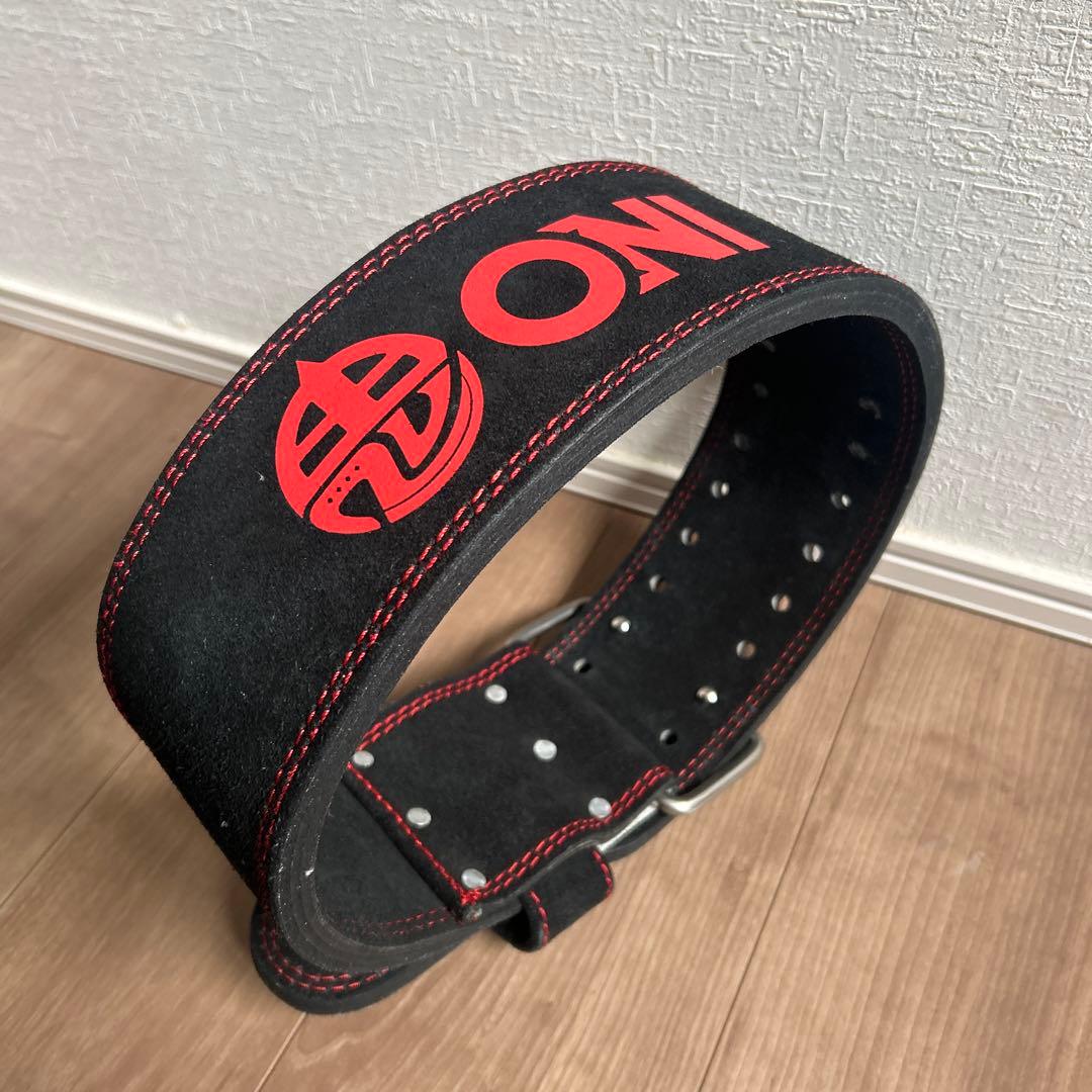 鬼 フックバックルベルト 筋トレ パワーベルト トレーニングベルト　Mサイズ