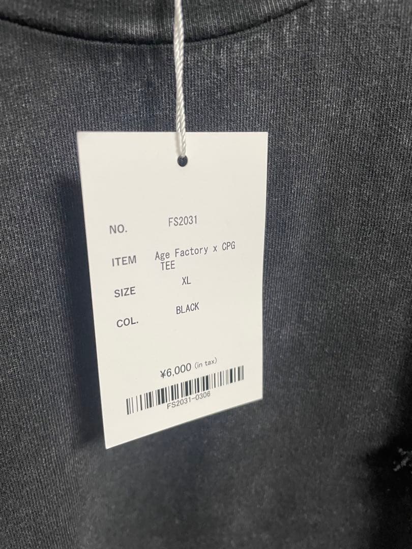 Age Factory x CPG ブラック Tシャツ XL