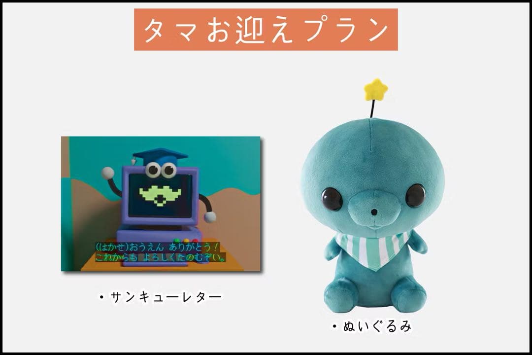 【未開封】 教育番組 タマ ぬいぐるみ&サンキューレター クラウドファンディング