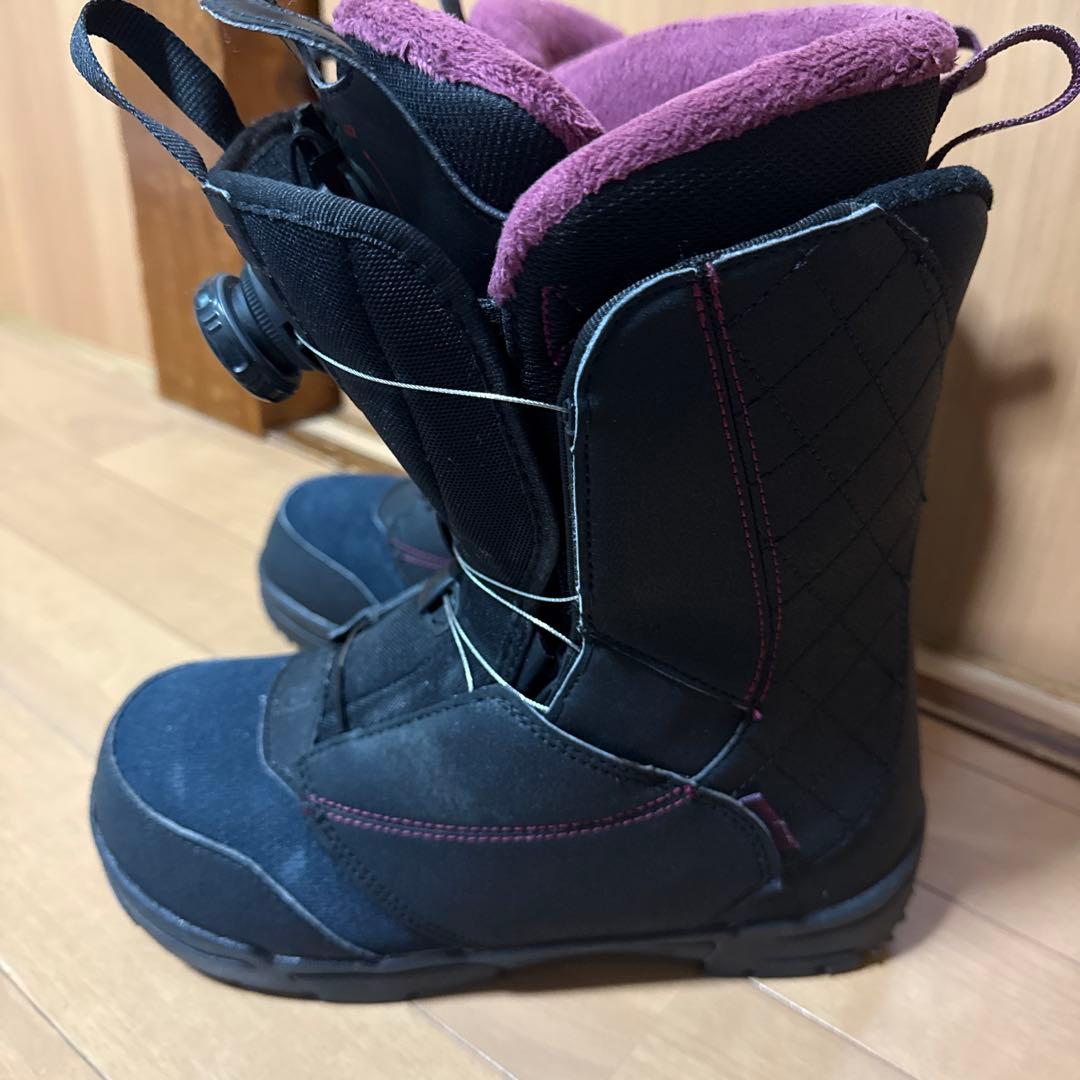 Salomon レディース スノーボードブーツ ブラック/パープル 24cm