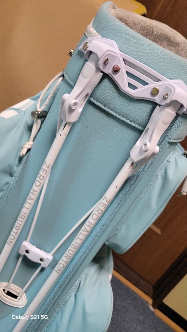 ゼロハリバートン キャディバッグ 水色 軽量 スタンド9型