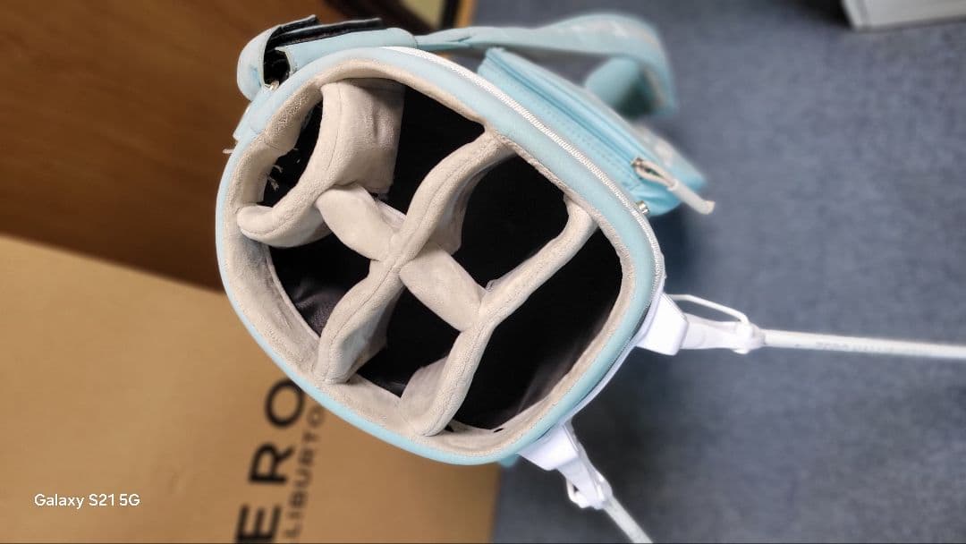 ゼロハリバートン キャディバッグ 水色 軽量 スタンド9型