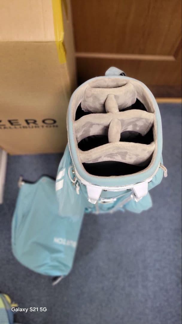 ゼロハリバートン キャディバッグ 水色 軽量 スタンド9型