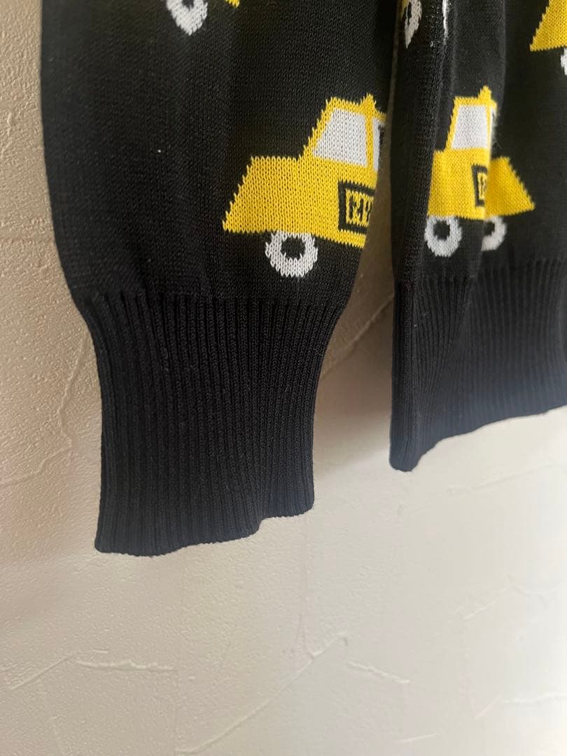 パーリーゲイツ TAXI総柄ジャガード長袖ニット