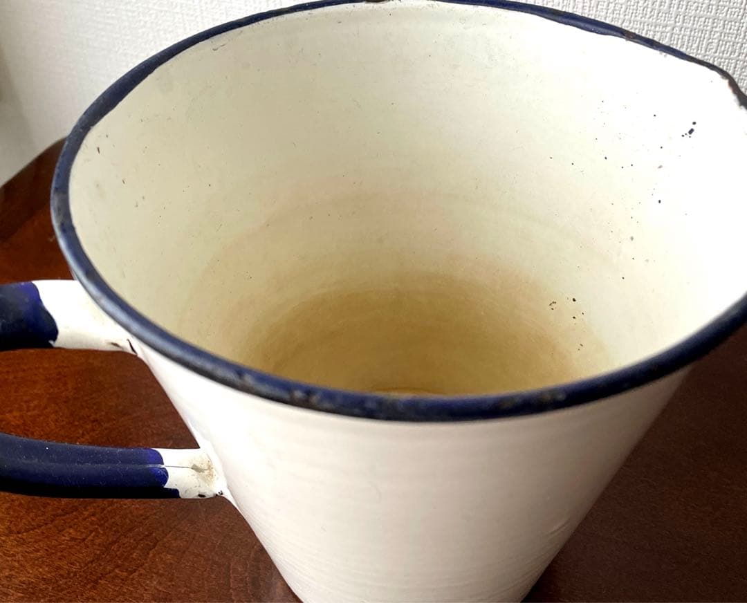 フランスアンティーク　琺瑯ジャグ　100年以上アンティーク　ピッチャー