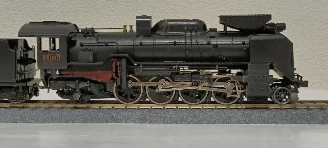 HOゲージ アダチ Ｄ51重装備蒸気機関車、メンテナンス済