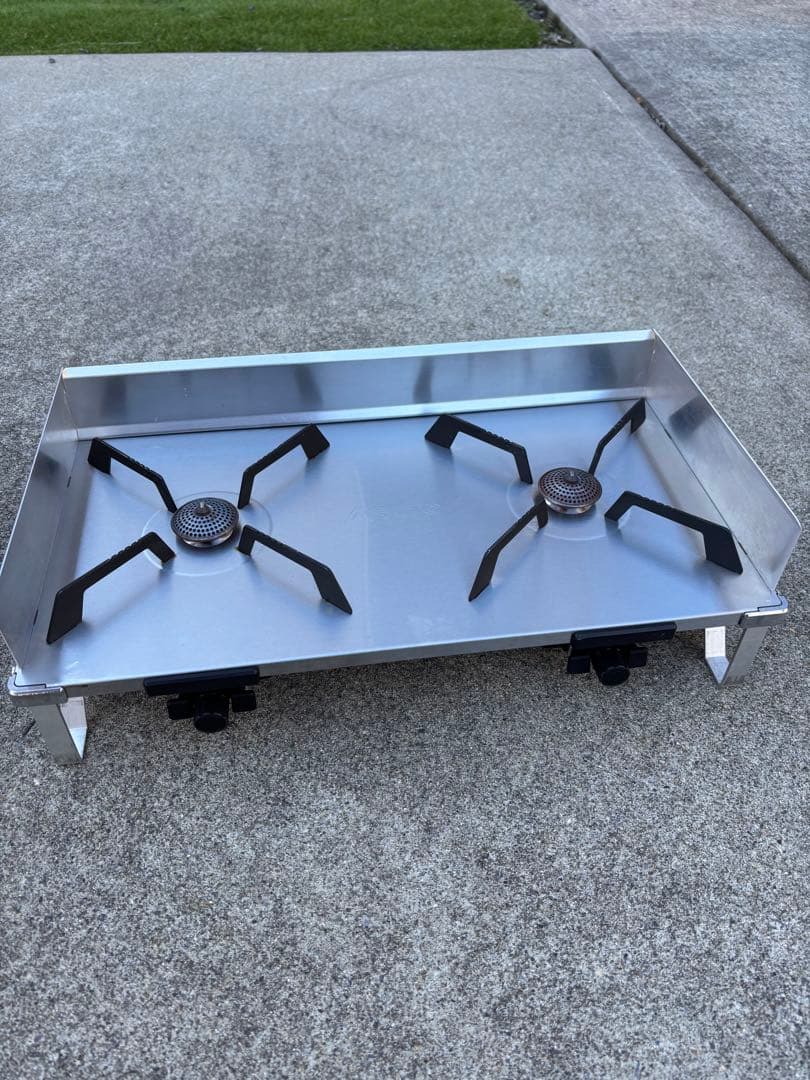 SOTO ステンレス ツーバーナーコンロ ガス調整、風防付き