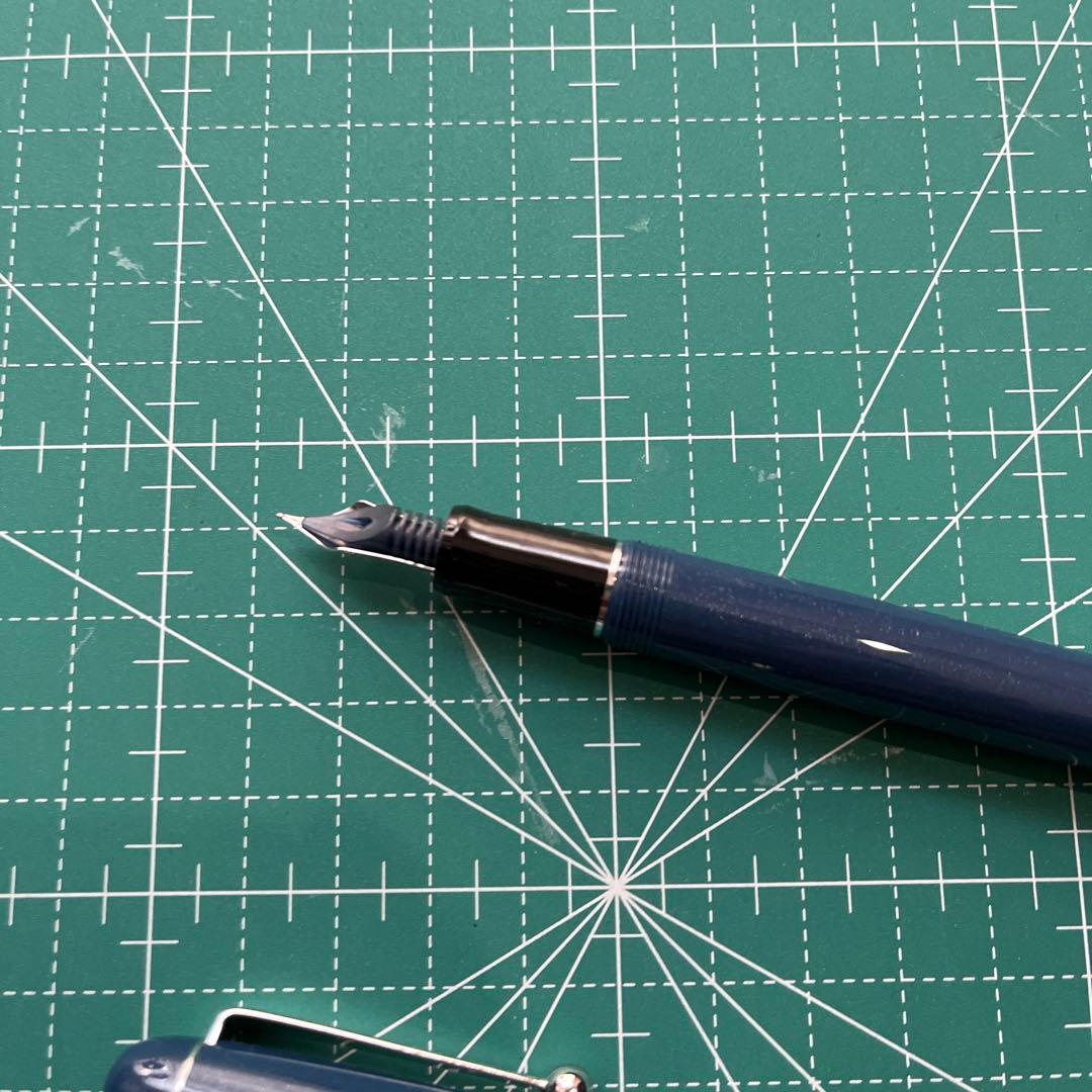 パイロット カスタム74 14K F 限定 ブルー シルバー ラメ