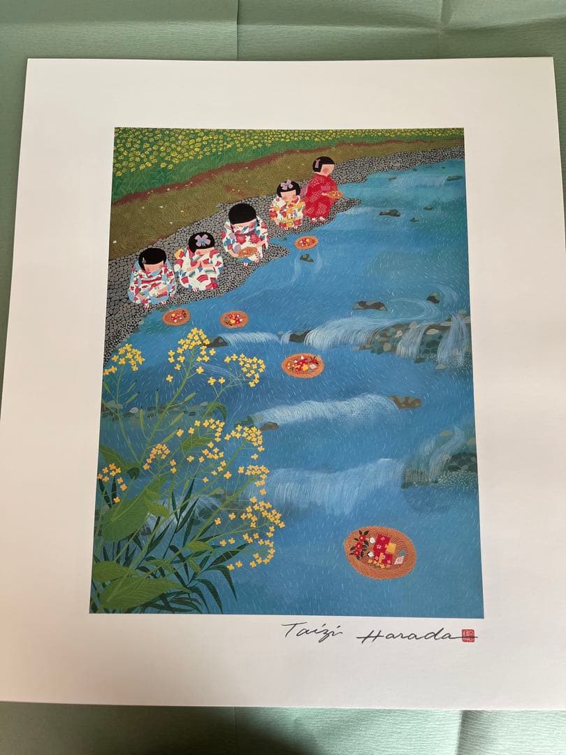 非売品 新品同様 原田泰治 ふるさと紀行 オフセットリトグラフ4点 額付