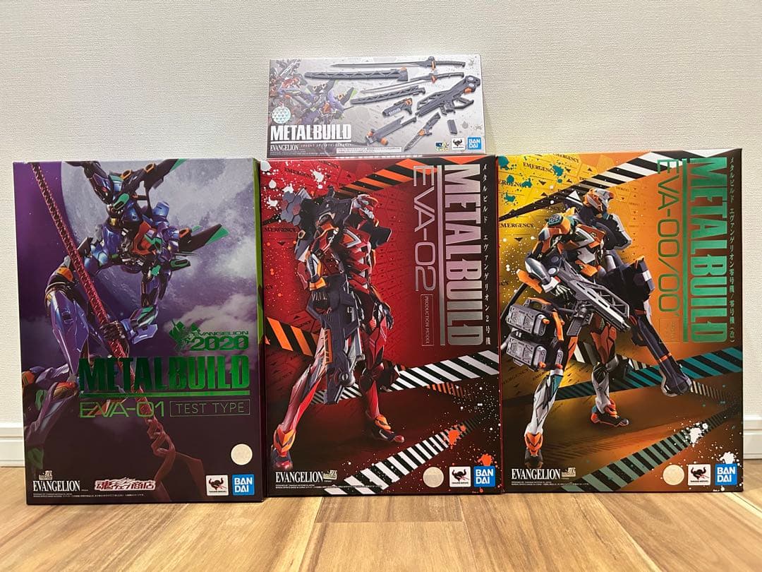 メタルビルド エヴァ初号機 EVA2020&弐号機&零号機&武装セット【開封品】
