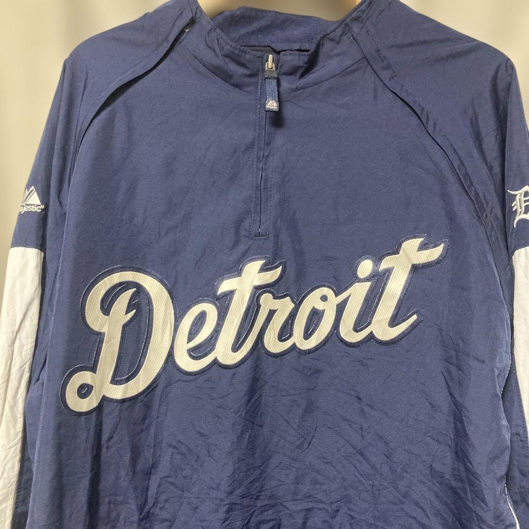 MLB デトロイト タイガース アノラック プルオーバージャケット ハーフジップ