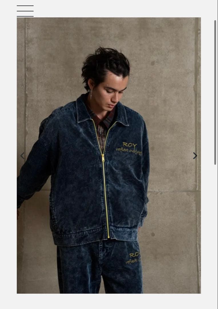 ROY reflect overjoy コーデュロイジャケット ネイビー
