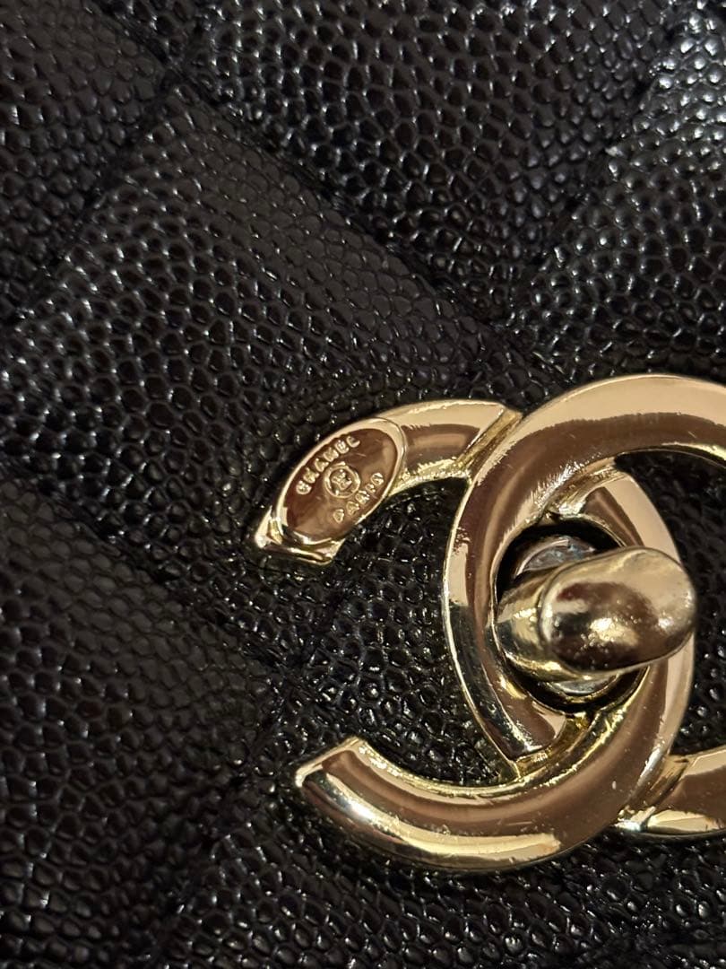 CHANEシャネル ハンドルミニショルダーバッグ ノベルティ キルティング 黒